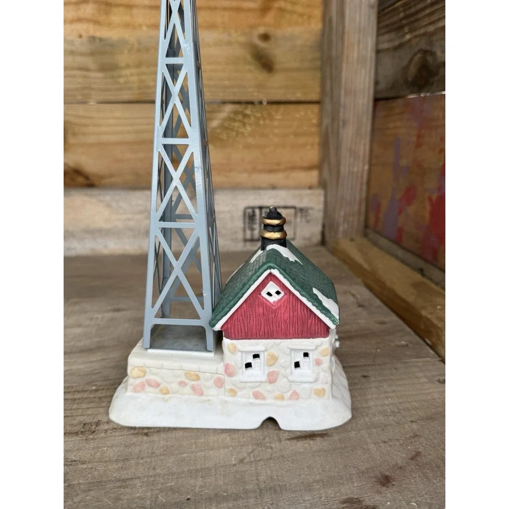 Christmas Valley 1993 Farm Windmill & Pump House Lighted Christmas Village *READ